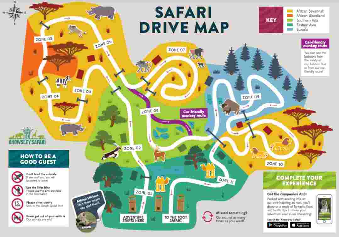 Knowsley Safari Park Map