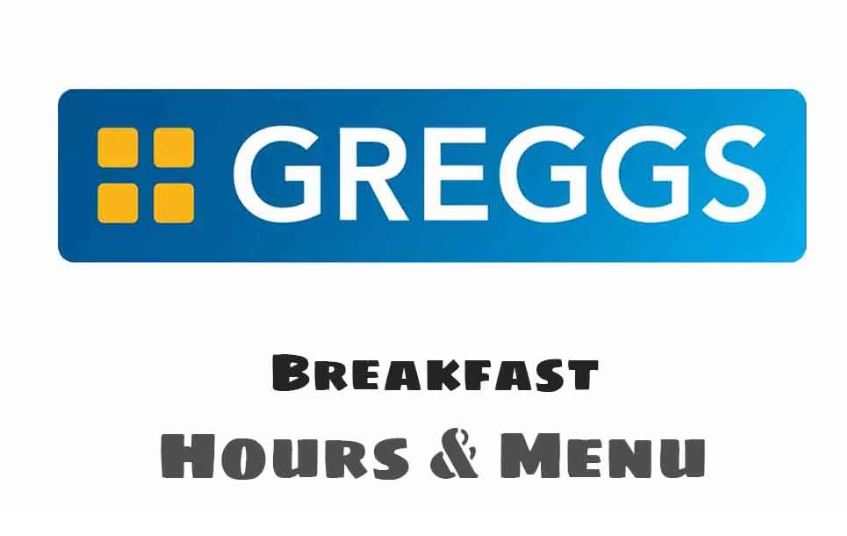 Greggs breakfast menu