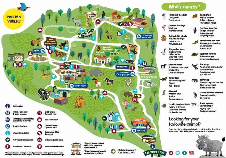 Marwell Zoo Map
