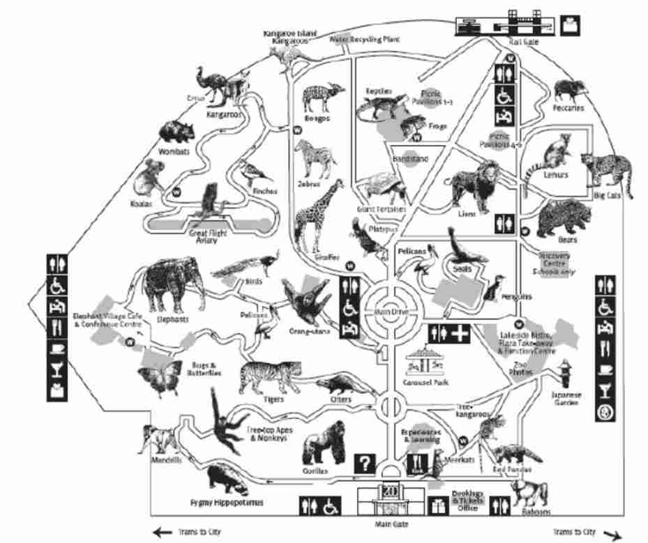 melbourne zoo map
