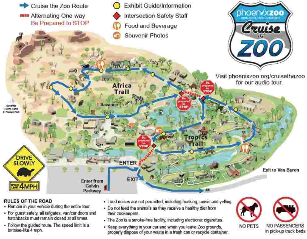 phoenix zoo map
