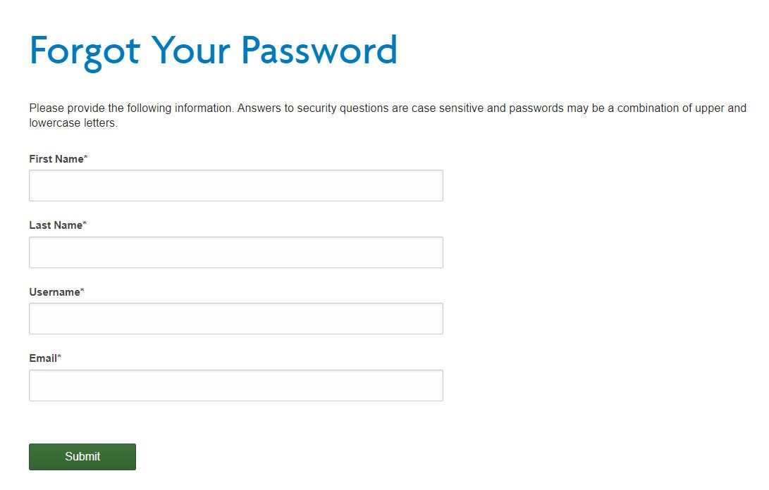 WellCare Provider Portal – Forgot Password