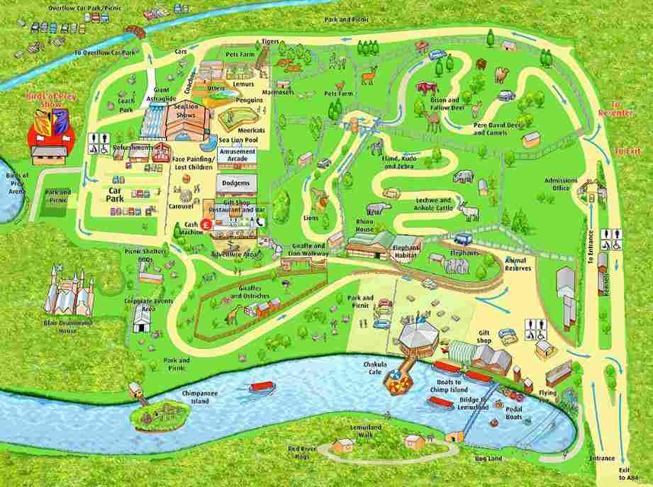 Blair Drummond Safari Park Map