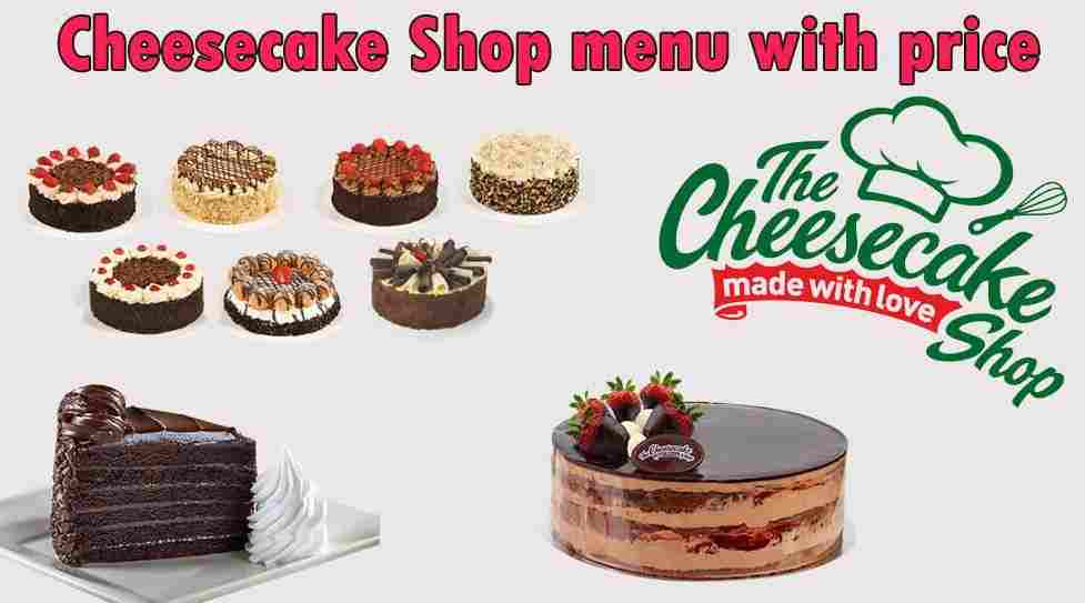 Cheesecake Shop Menu